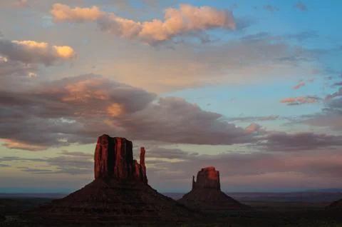 Monument Valley at Sunset Stock Photos