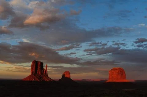 Monument Valley at Sunset Stock Photos