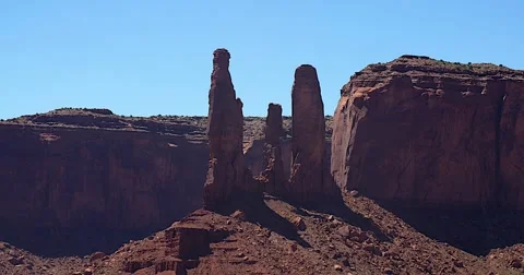 Monument Valley. The Three Sisters. Video stock 65173115
