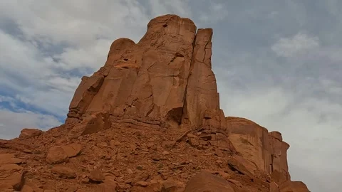 Monument Valley Timelapse with Dramatic Cloud Movement over Iconic Rock Formatio Stock Footage 309053023