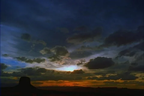 Monument Valley Timelapse Sunset Video stock 137674
