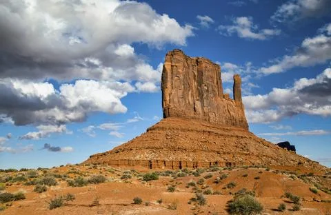 Monument Valley under a dramatic sky Stock Photos