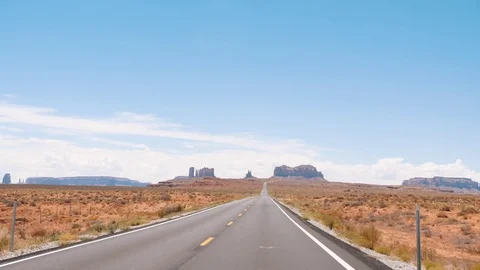 Monument Valley View From A Car 库存影片 79090945