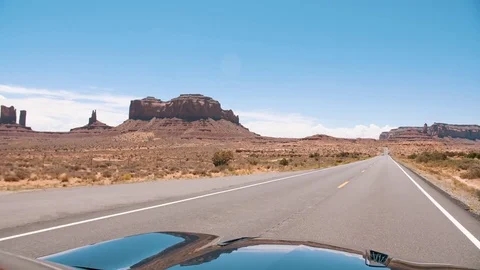 Monument Valley View From A Car Stock Footage 79091093