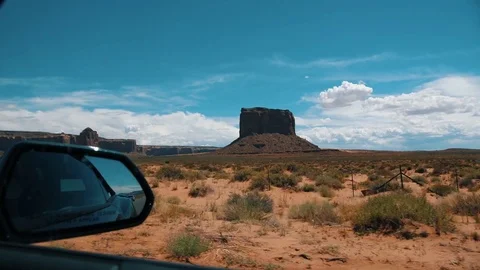 Monument Valley View From A Car 库存影片 79091321