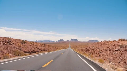 Monument Valley View From A Car Stock Footage 81340573