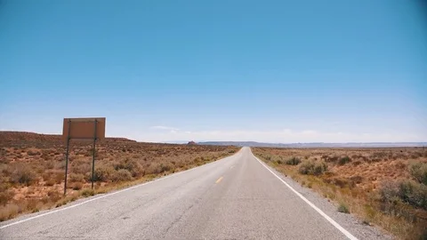Monument Valley View From A Car Stock Footage 81340580