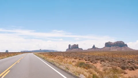 Monument Valley View From A Car Video stock 81341952