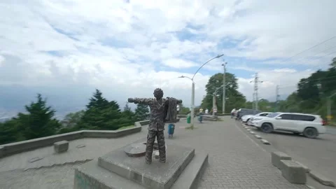 MONUMENT IN THE VIEWPOINT OF PALMAS Stock Footage 233316588