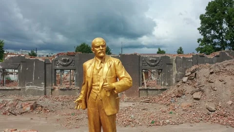 Monument to Vladimir Lenin Stock Footage 148469218