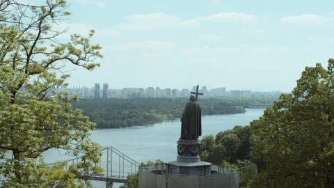 Monument to Volodymyr the Great Video stock 248058649