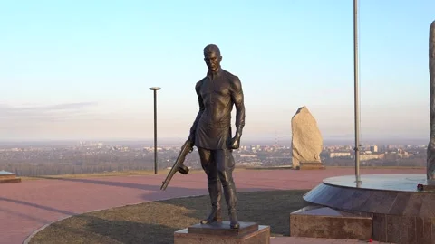 A monument to the warrior - the victor. the memory of the Second World War Stock Footage 153223743