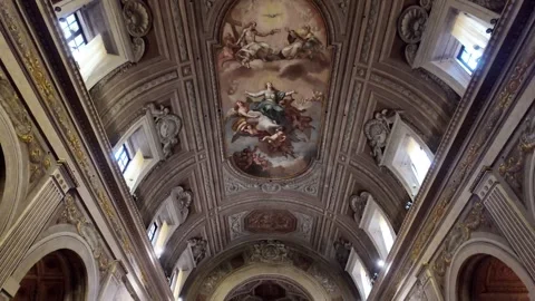 Monumental Baroque Ceiling Of San Pietro In Vincoli Stock-Footage 333263389