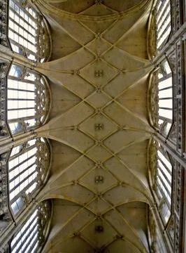 Monumental Gothic vault Stock Photos