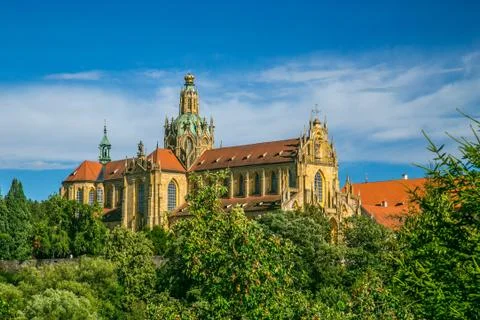 Monumental monastery of Benedictines in Kladruby Stock Photos