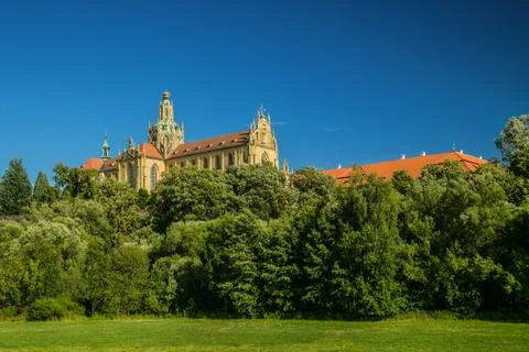 Monumental monastery of Benedictines in Kladruby Stock Photos