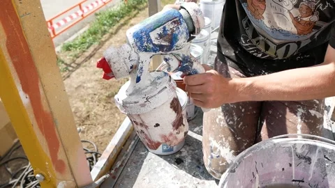 Monumental painting. Stock Footage 165983374