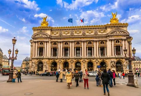 Monumentale Opéra Garnier, Opera Square in Paris, France 스톡 사진