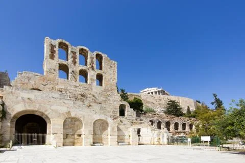 Monuments in athens around acropolis Stock Photos