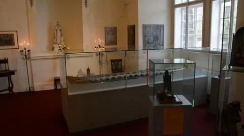 Monuments in museum of Prague city Stock Footage 54668237