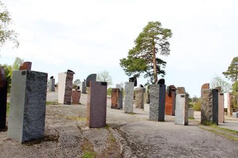 Monuments in park of Kotka Stock-Fotos
