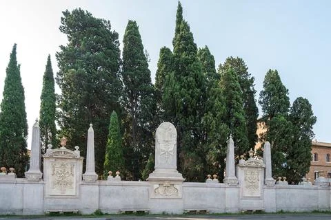 Monuments on the at Piazza dei Cavalieri di Malta in Rome Stock Photos