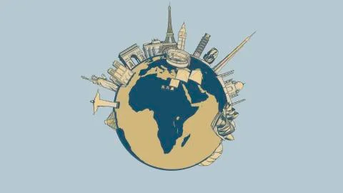 Monuments Of The World, Toon-Version v2 イラスト素材