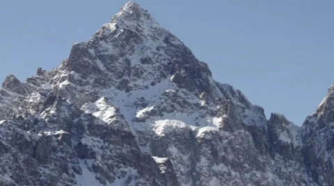 Monviso view, Overview of the snowy mountain Monviso. Stock Footage 60854545
