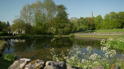 Monyash during spring, Derbyshire, Peak District National Park, England Stock Footage 242093745