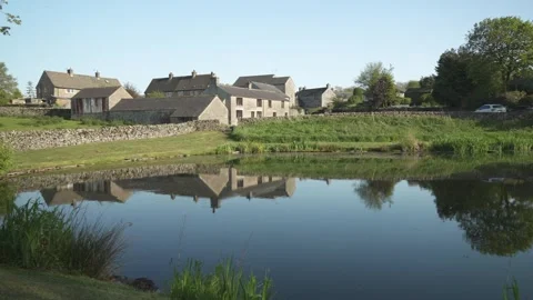 Monyash during spring, Derbyshire, Peak District National Park, England Stock Footage 242094987