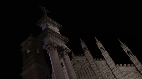 Monza, Duomo Night Stock Footage 73318418