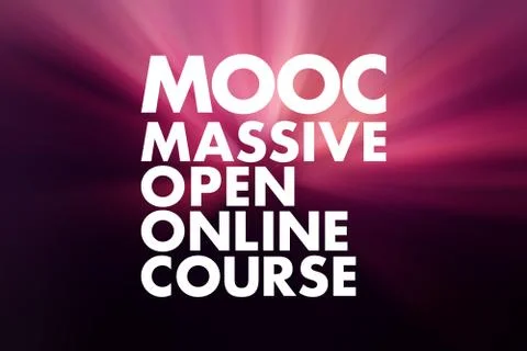 MOOC - Massive Open Online Course acronym, business concept background Illustrazione stock