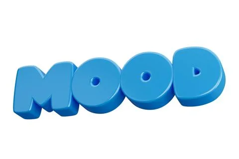 Mood 3d render text phrase inscription Illustrazione stock