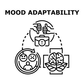 Mood adaptability concept adjusting emotions for business Stock Illustration