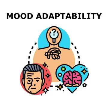 Mood adaptability concept balancing mind, emotions, and experience Stock Illustration