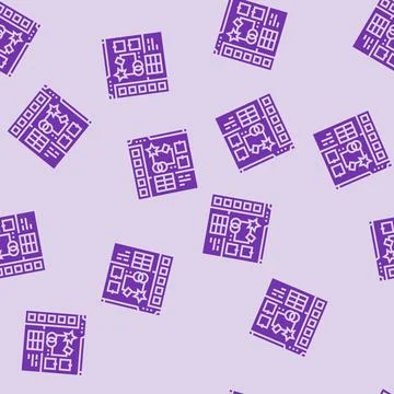 Mood board interior designer glyph seamless pattern Stock Illustration