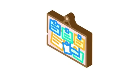 Mood board ux ui design isometric icon animation Stock Footage 327287757