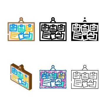 Mood board ux ui design color icon clean vector Stockillustratie