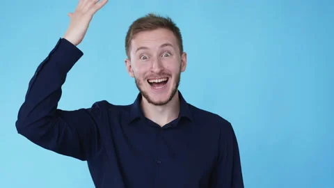 Mood change split personality man face gif loop Stock Footage 173408264