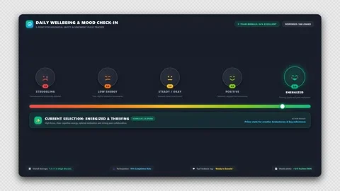 Mood Check-In Scale Five Friendly Faces Overlay 4K Vídeos de archivo 346125793
