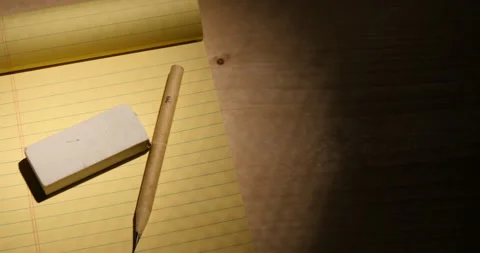 Mood concept of study with pencil and note pad 库存影片 162611051