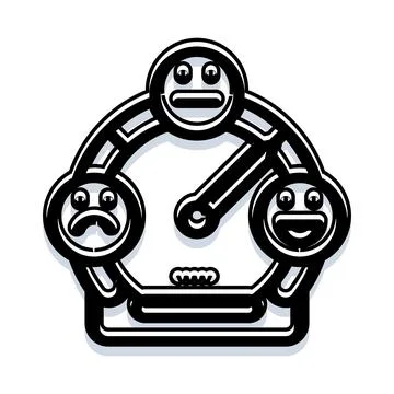 Mood indicator showing range from sad to happy Stock Illustration