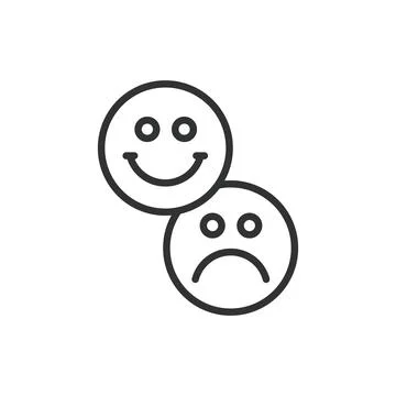Mood, in line design. Mood, emotion, feeling, vibe, happiness, sadness Stock Illustration