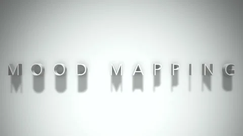 Mood mapping 3D title animation white text on a white background Stock Footage 298897976