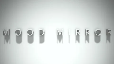 Mood mirror 3D title animation with shadows on a white background Video stock 297572591