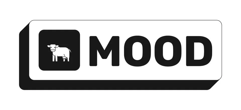 Mood rectangle UI web button Stock Illustration