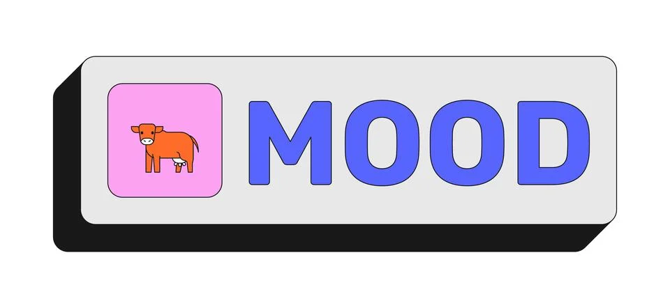 Mood rectangular UI web button Stock Illustration