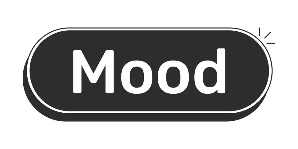 Mood rounded modern black UI element Stock Illustration