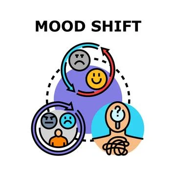 Mood shift concept illustrating changing emotional states Stock Illustration