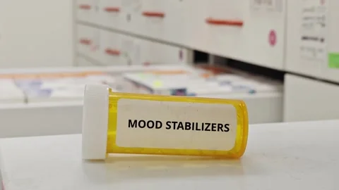 MOOD STABILIZERS tablets used to regulate mood swings and treat bipolar dis.. Видео 333344953